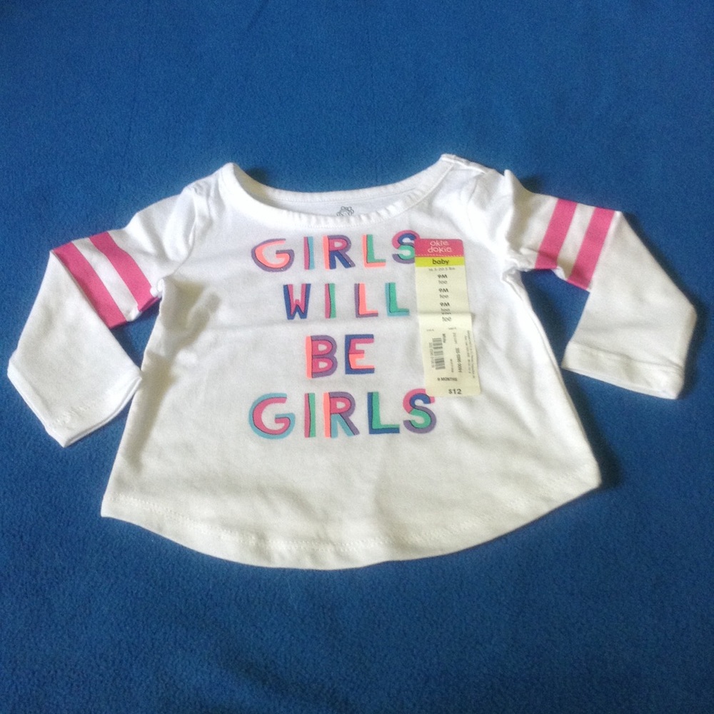 Okie Dokie White T-Shirt - Size NB - NWT $12